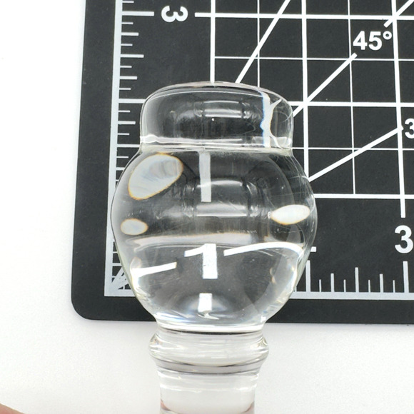 Vintage Decanter Stopper Solid Clear Glass Barware For 1” Mouth - Picture 4 of 5